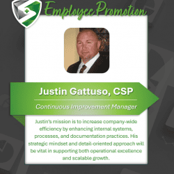 Employee Promotion – Justin Gattuso, CSP